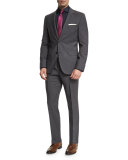 Johnstons Lennon Fine-Striped Slim-Fit Basic Two-Piece Suit, Gray