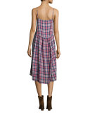 The Tea Time Sleeveless Dress, Washed Cherry Plaid