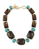 Two-Tone Crystal Statement Necklace