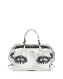 Python Eyes Inside Bag, White/Black (Bianco+Nero)