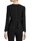 Techno Cady One-Button Jacket, Black