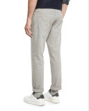 Five-Pocket Cotton Denim Pants