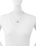 Baroque Pearl Pendant Necklace, Gray