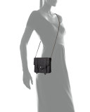 Large Lambskin Chain Wallet, Black 