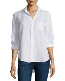 Eileen Button-Front Shirt, White