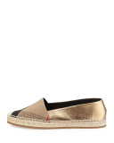 Hodgeson Check-Canvas Espadrille, Heritage Gold