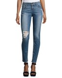 Jane Distressed Skinny Jeans, Light Blue