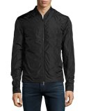 Nylon Zip-Front Jacket, Black