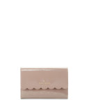 lily avenue kieran patent wallet, porcini/rose taupe