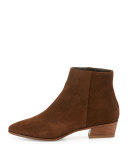 Fire Suede Ankle Boot, Black