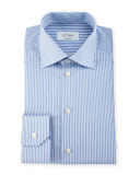 Contemporary-Fit Banker Striped Dress Shirt, Blue