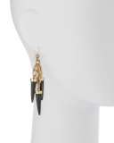 Shina Dark Horn Earrings