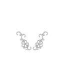 18k White Gold Diamond Garland Pin Earrings