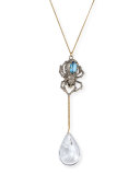 Spider Lucite Pendant Drop Necklace
