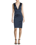 Sleeveless Bodycon Cocktail Dress, Sapphire