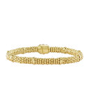 18k Gold Caviar Rope Bracelet, 6mm
