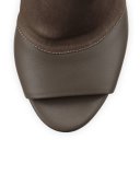Grace Leather Ankle-Strap Sandal, Driftwood