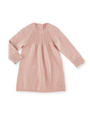 Ivanna Cotton Shift Dress, Pale Ash Rose, Size 6M-3Y