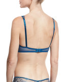 Nuits a Marrakesh Underwire Triangle Bra, Metal Sapphire