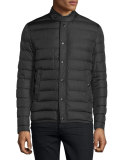 Hanriot Quilted Down Moto Jacket, Black