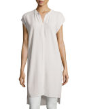 Cap-Sleeve Georgette Layering Dress