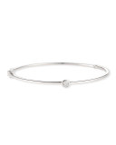 18k White Gold Diamond Station Bangle