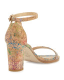 Nearlynude Printed Cork City Sandal, Confetti