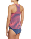 Striped Two-Piece Tankini Swim Top