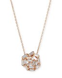 Fireworks Baguette Diamond Pendant Necklace in 18k Rose Gold