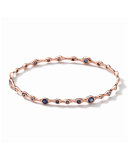 Tiny Bubbles 18k Rose Gold Blue Sapphire Bangle