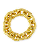 19k Gold Heavy Oval Link Bracelet
