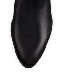 Joey Leather 55mm Ankle Boot, Black
