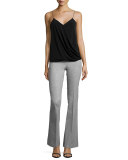 Bellini Stretch Flannel Flared Pants 