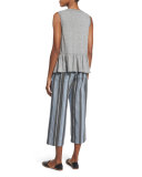 The Easy Cropped Pants, Playa Stripe