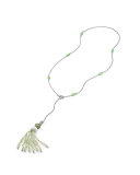 Mustique Chrysoprase & Peridot Tassel Necklace