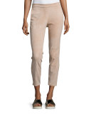 Thaniel Stretch Suede Cropped Pants