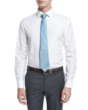 Geometric Box-Print Silk Tie, Aqua