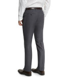 Genesis Slim-Fit Wool Trousers, Gray