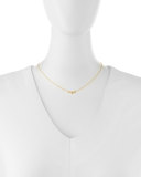 Angel Word Diamond-Detail Gold-Plate Necklace