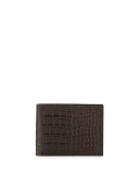 Alligator Bi-Fold Wallet, Brown