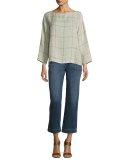 Straight-Leg Cropped Jeans