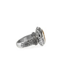 Sterling Silver & Bronze Athena Coin Flip Ring