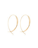 Large Twist Upside Down Hoop Earrings