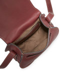 Marcie Small Leather Crossbody Bag, Bordeaux