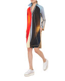 Sail-Print Bracelet-Sleeve Tunic Dress, Multi