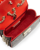 Sweet Charity Patent Leather Shoulder Bag, Brown Leopard