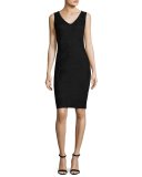 Kiyala Sleeveless V-Neck Knit Dress, Black