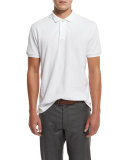 Pique Polo Shirt, White