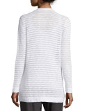 Boucle Shaped Cardigan, White 