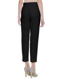 Cropped Cotton Trousers, Black